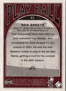 2004 Upper Deck Play Ball Ben Sheets