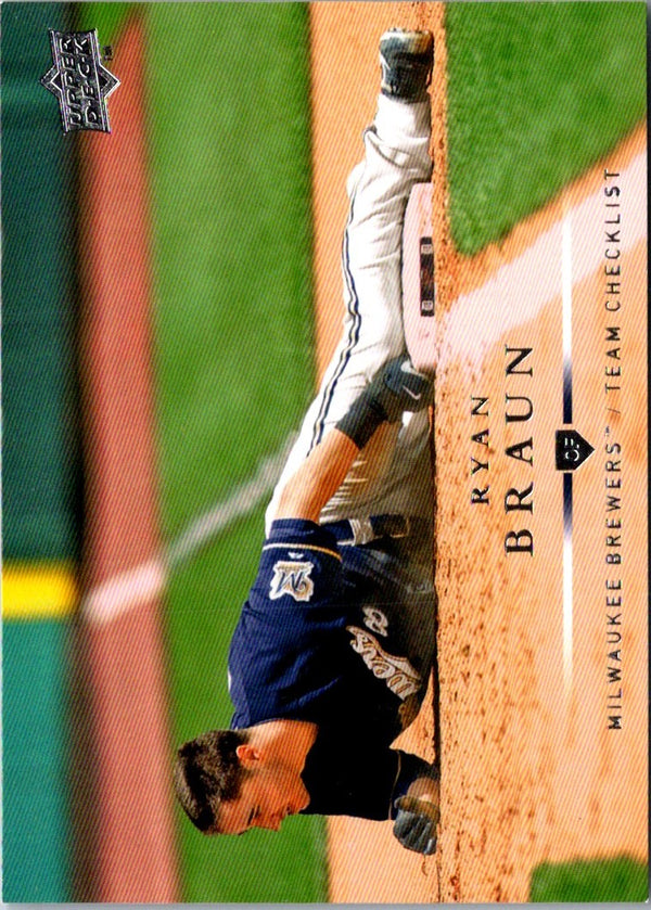 2008 Upper Deck Ryan Braun #756