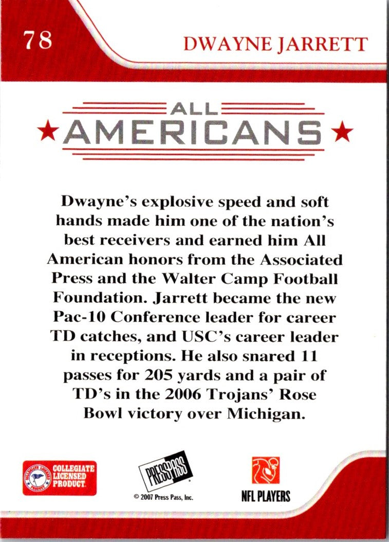 2007 Press Pass Dwayne Jarrett