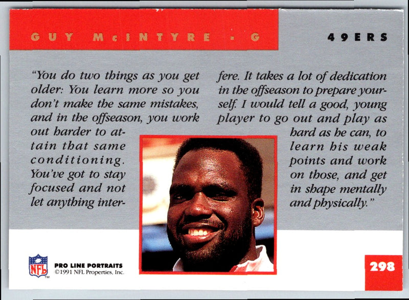 1991 Pro Line Portraits Guy McIntyre