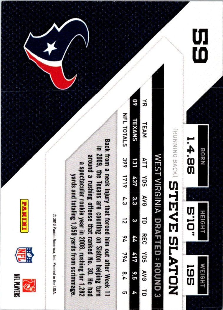 2010 Panini Threads Steve Slaton