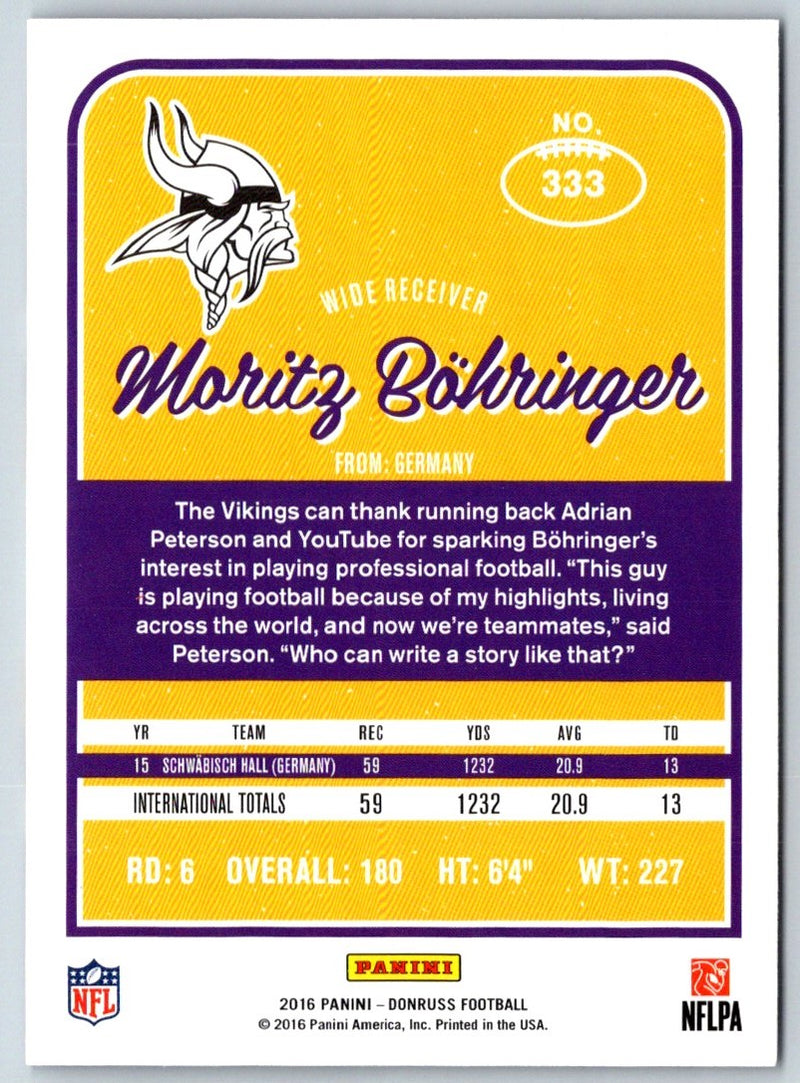 2016 Donruss Moritz Bohringer