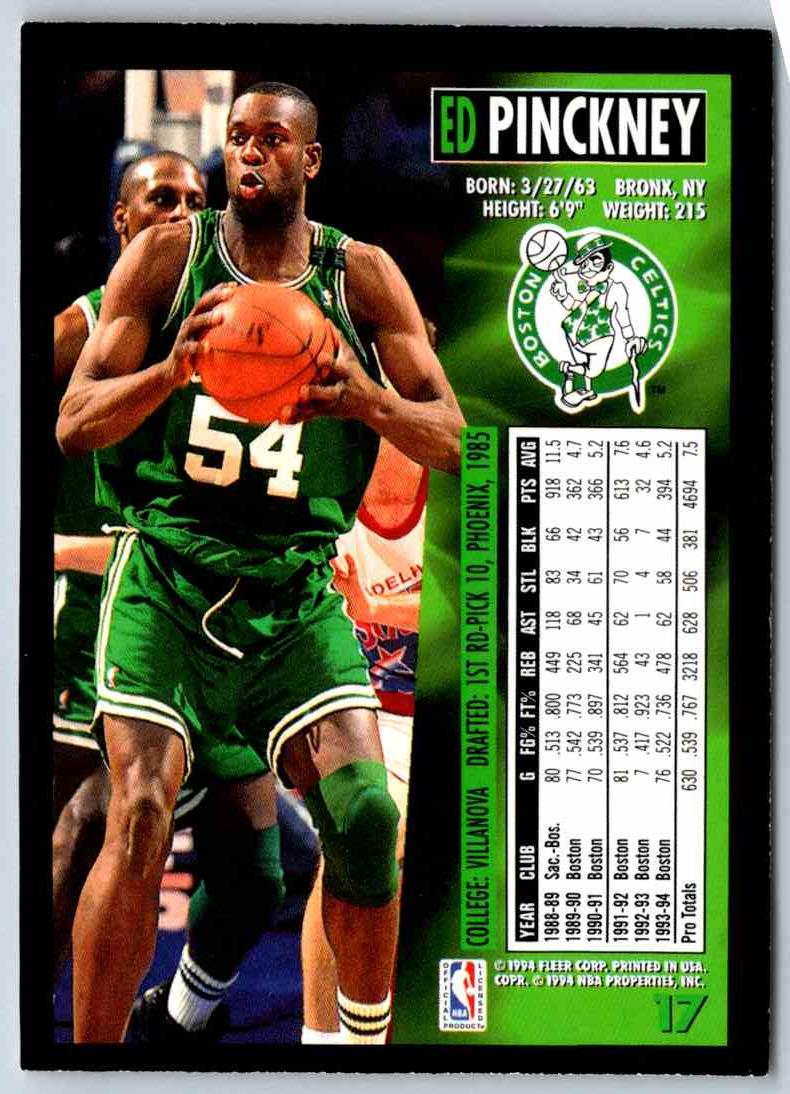 1992 Fleer Ed Pinckney