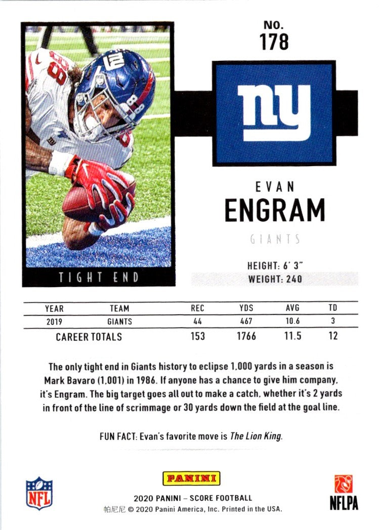 2019 Score Evan Engram