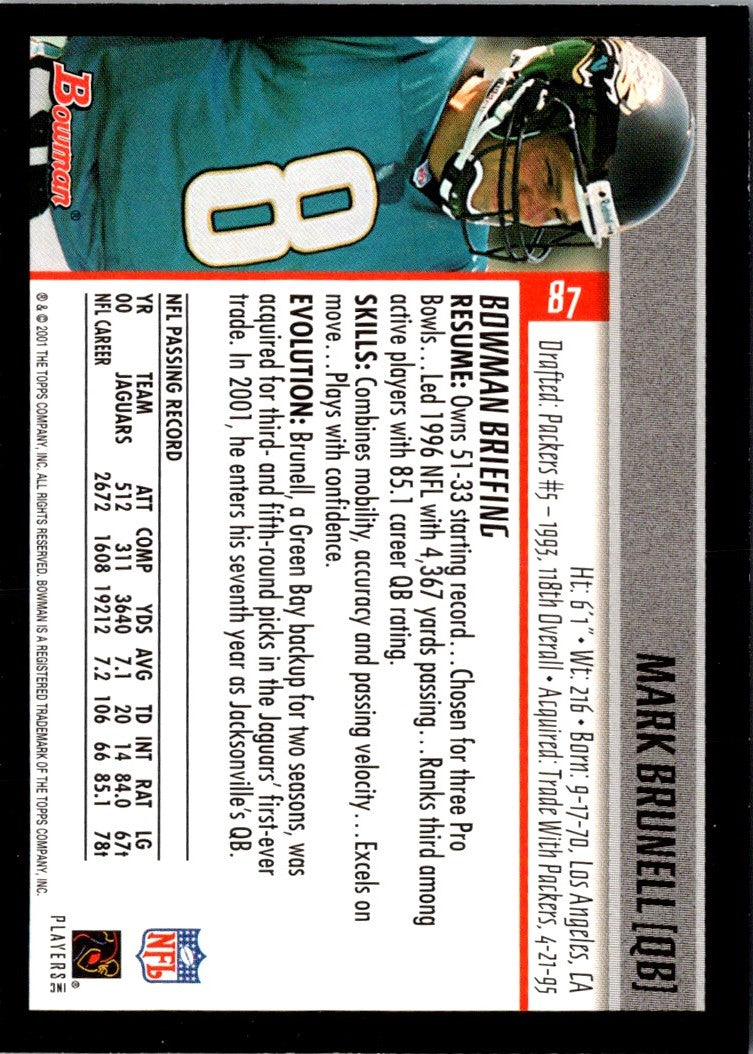 2001 Bowman Mark Brunell