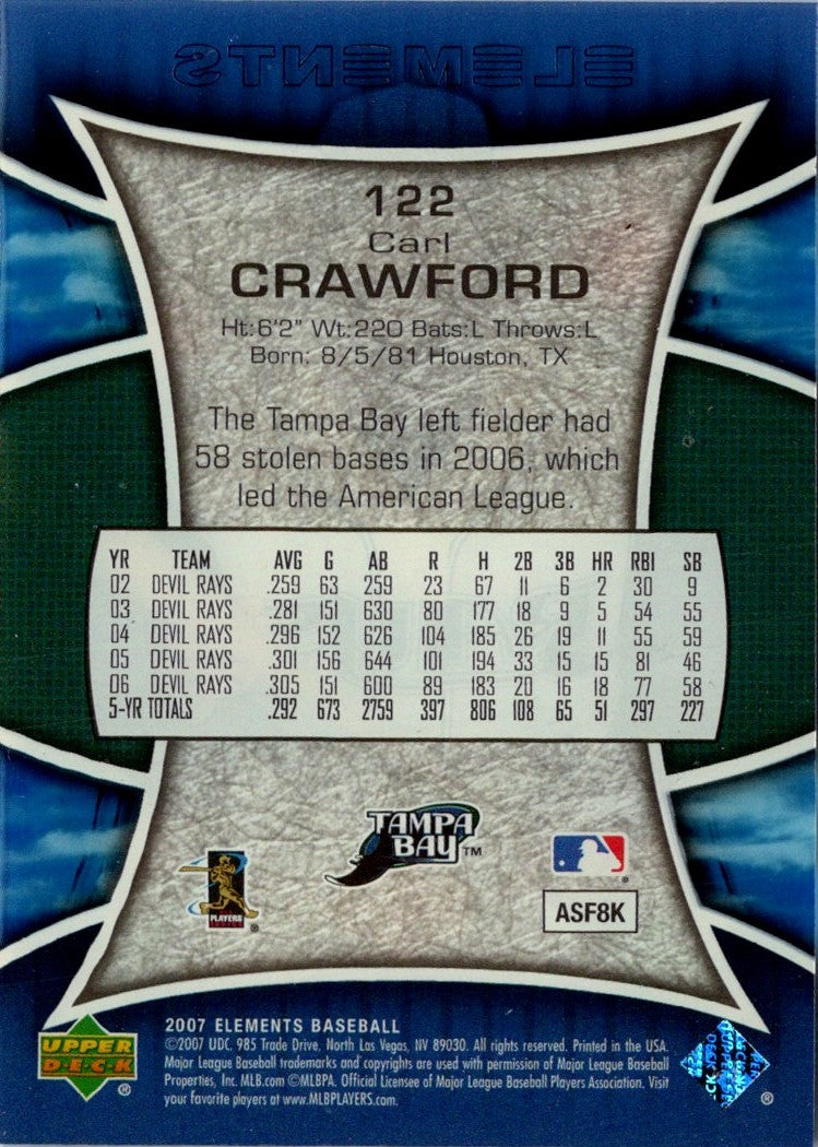 2007 Upper Deck Elements Carl Crawford