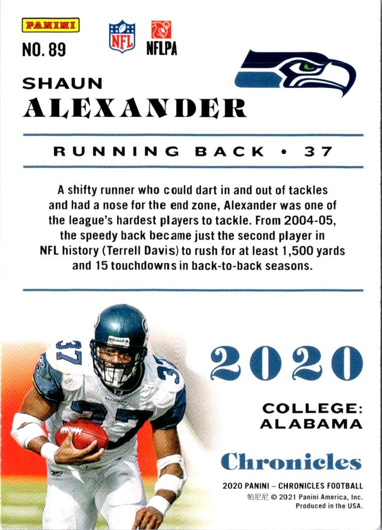 2020 Panini Chronicles Shaun Alexander