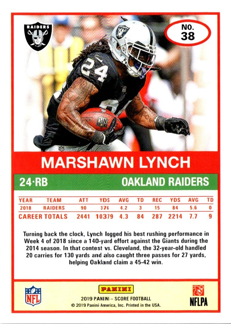 2019 Score Marshawn Lynch