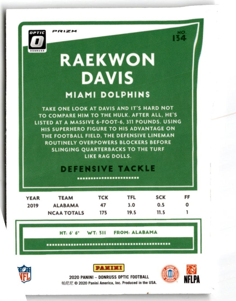 2020 Donruss Optic Preview Raekwon Davis