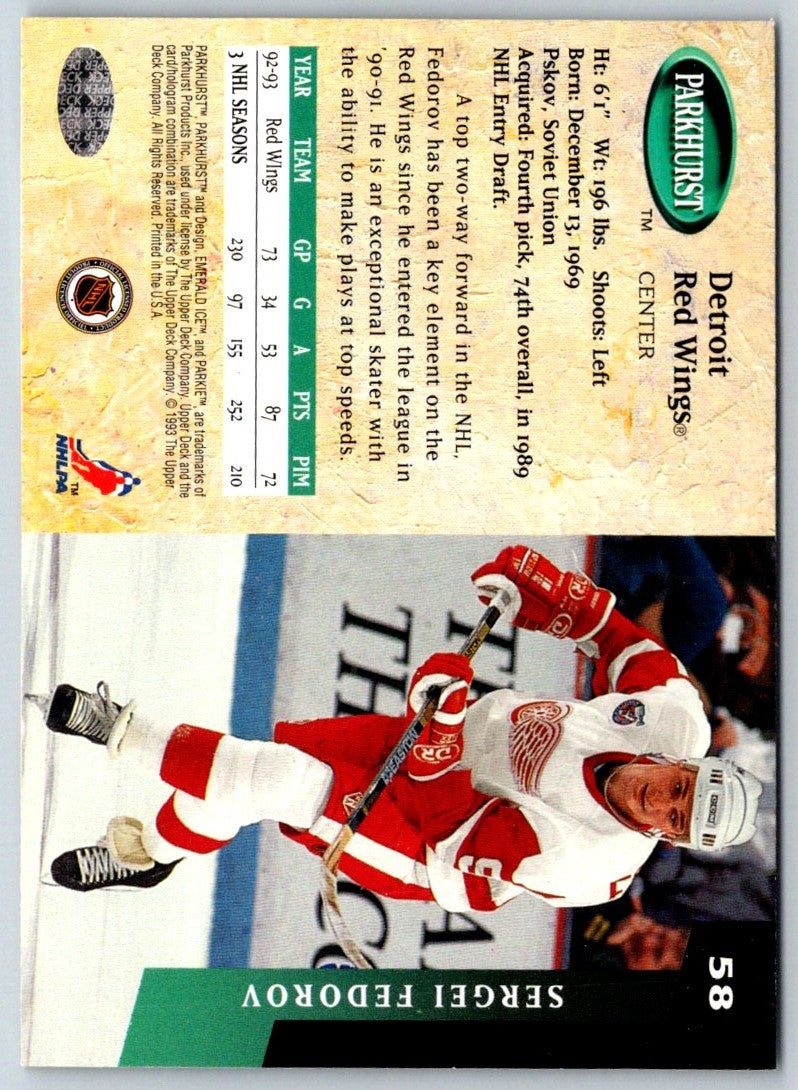 1993 Parkhurst Sergei Fedorov