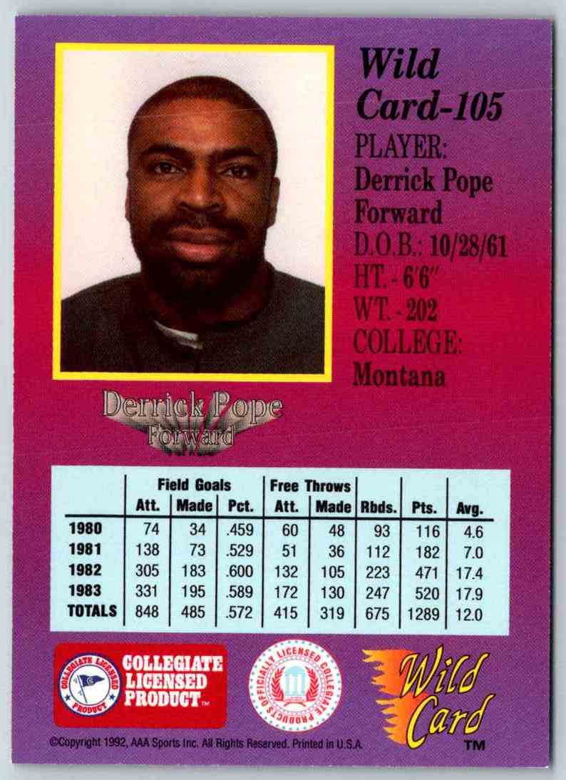 1991 WildCard Derrick Pope