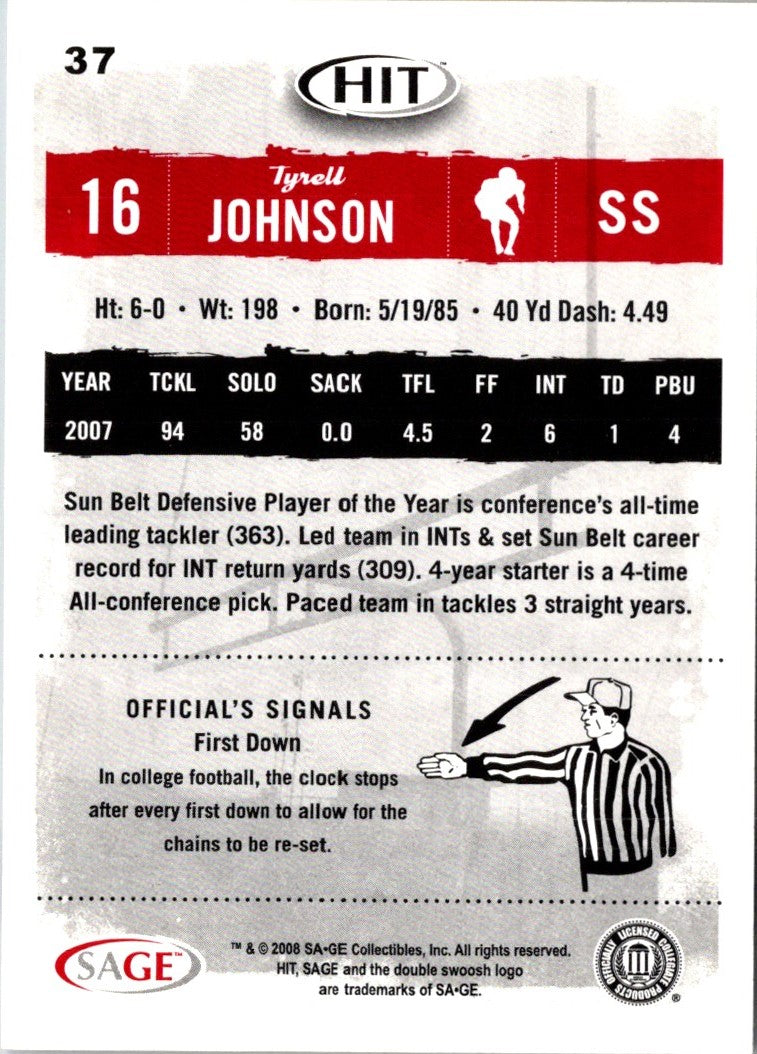 2008 SAGE HIT Tyrell Johnson