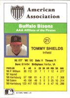 1990 CMC Buffalo Bisons Tommy Shields #21