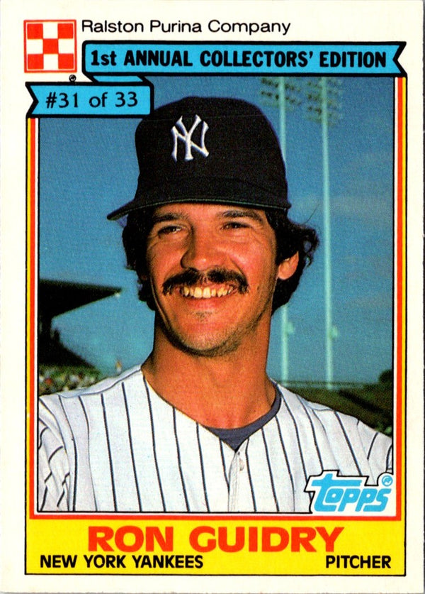 1984 Topps Ralston Purina Ron Guidry #31