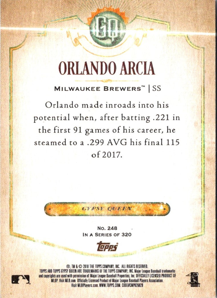 2018 Topps Gypsy Queen Orlando Arcia