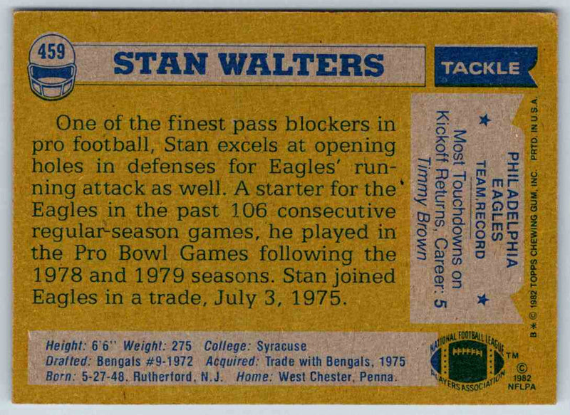 1982 Topps Stan Walters