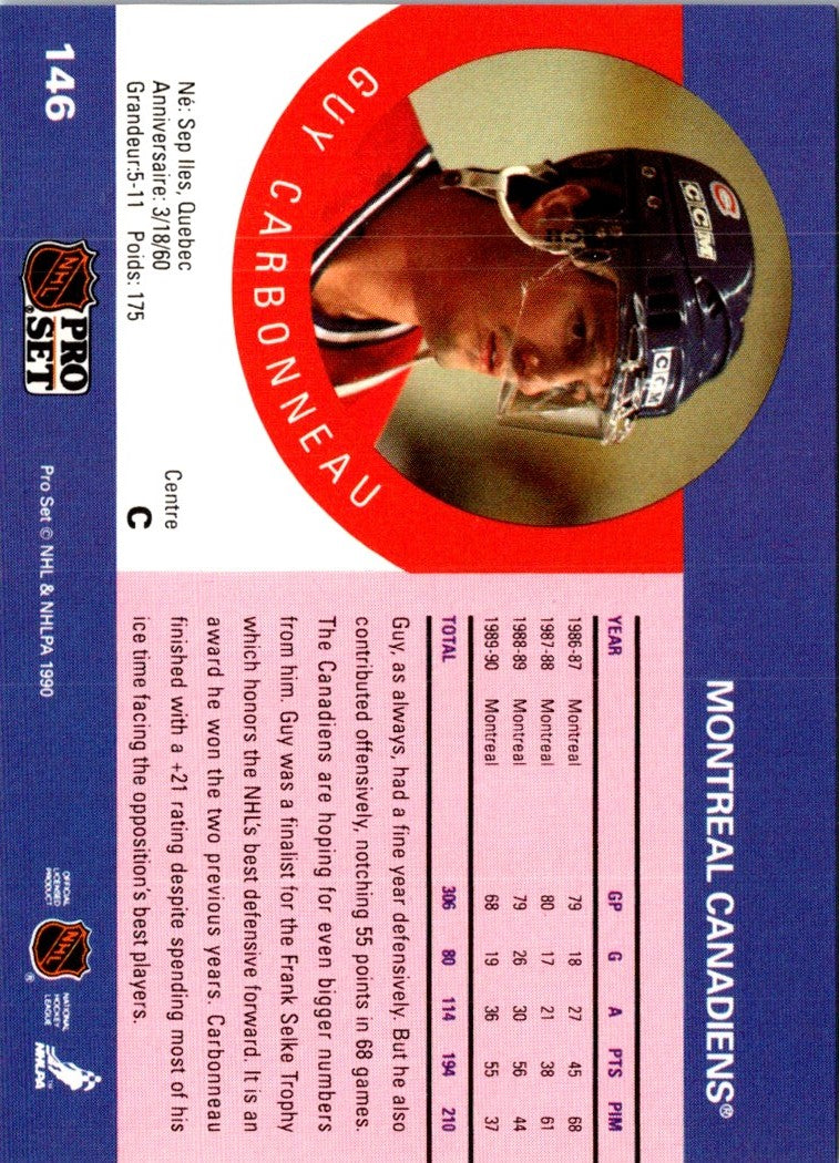 1990 Pro Set Guy Carbonneau
