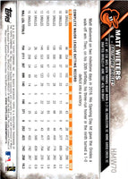 2016 Topps Holiday Baseball Matt Wieters #HMW70