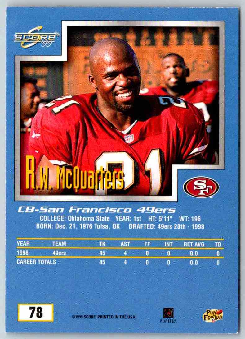 1999 Score R.W. McQuarters