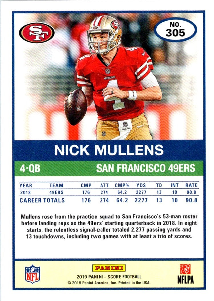 2019 Score Nick Mullens