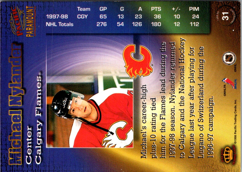 1998 Pacific Paramount Michael Nylander