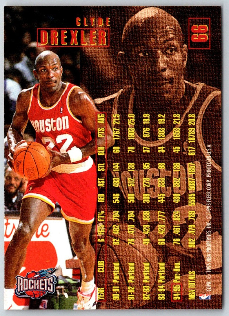 1995 Fleer Clyde Drexler