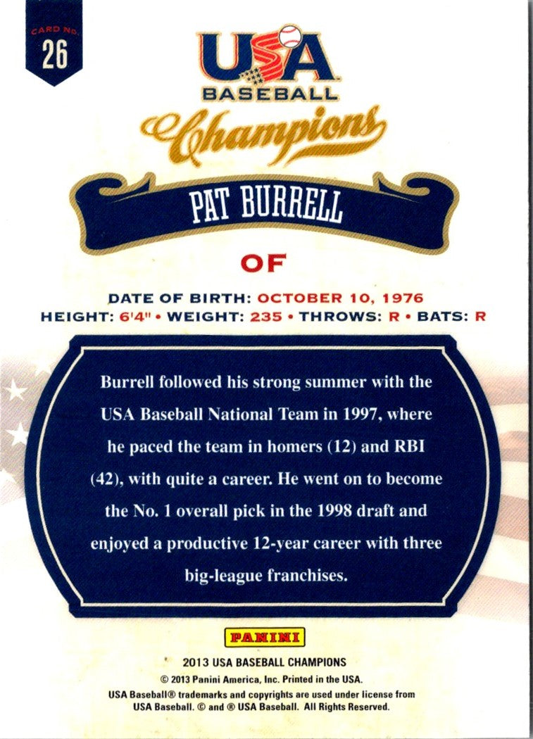 2013 Panini USA Champions Pat Burrell