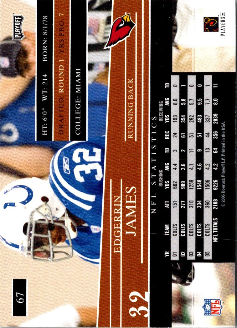 2006 Playoff Prestige Edgerrin James