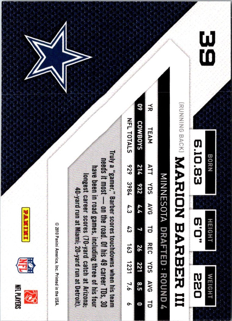 2010 Panini Rookies & Stars Marion Barber