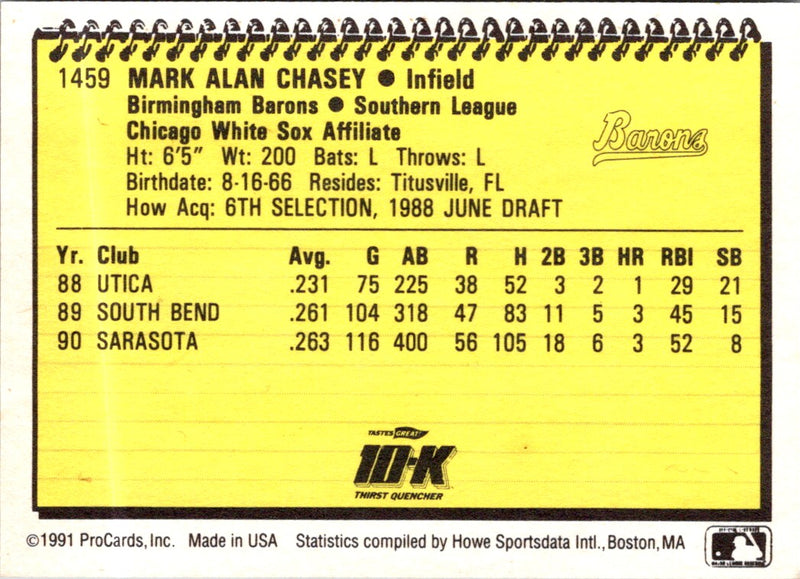 1991 ProCards Mark Chasey