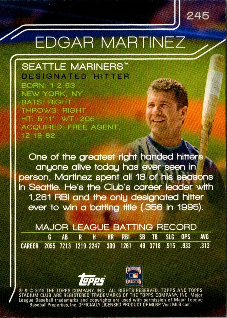 2015 Stadium Club Edgar Martinez