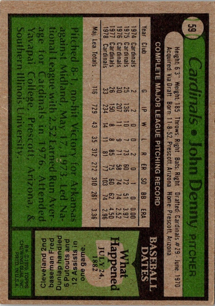 1979 Topps John Denny