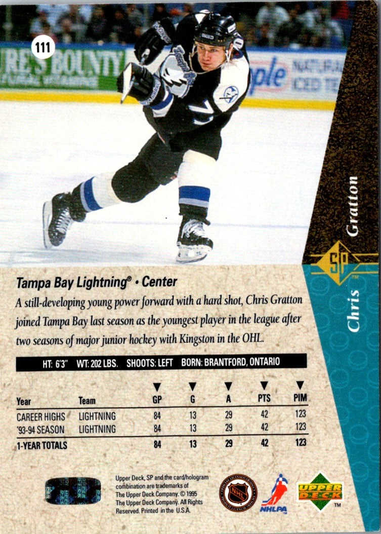 1994 SP Die Cut Chris Gratton