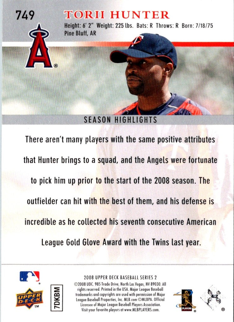 2008 Upper Deck Torii Hunter