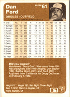 1983 Fleer Dan Ford #61