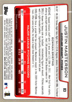 2012 Bowman Chrome Justin Masterson #83