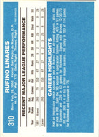 1982 Donruss Rufino Linares #310 Rookie