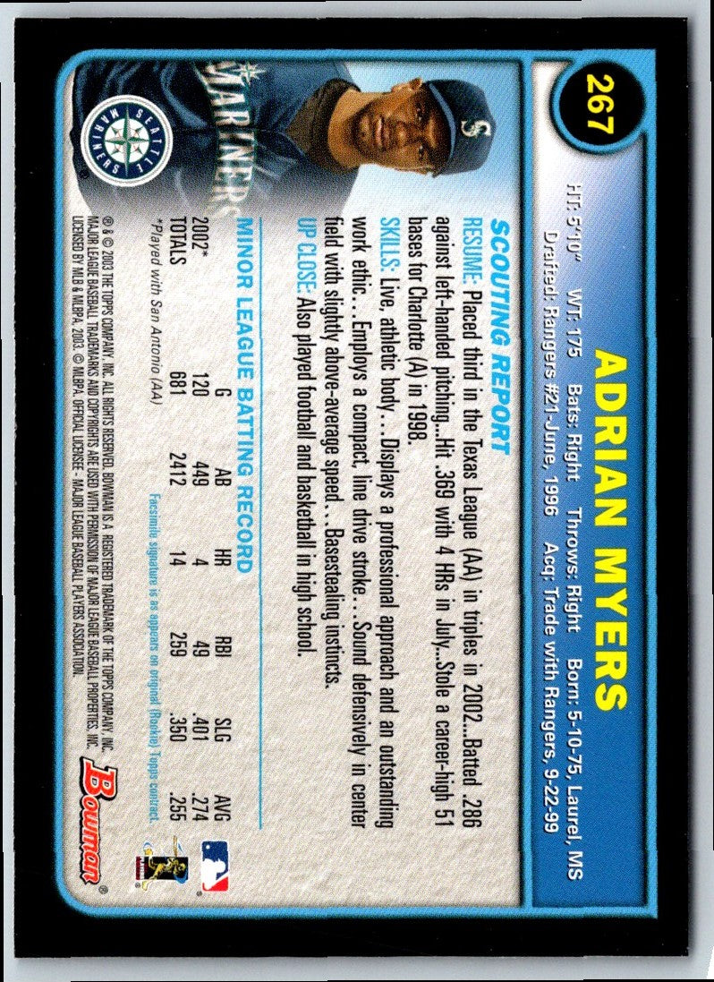 2003 Bowman Adrian Myers