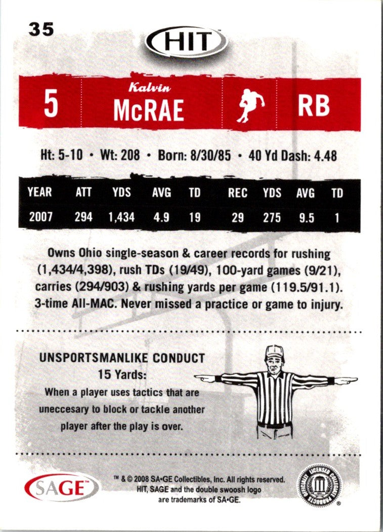 2008 SAGE HIT Kalvin McRae