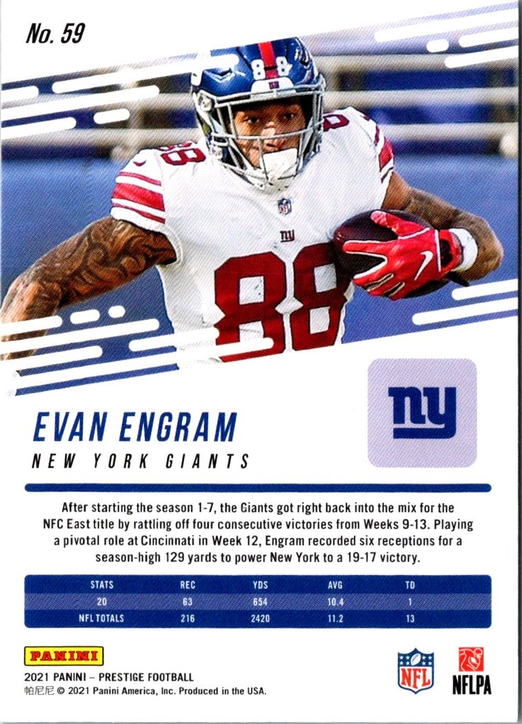 2021 Panini Prestige Evan Engram