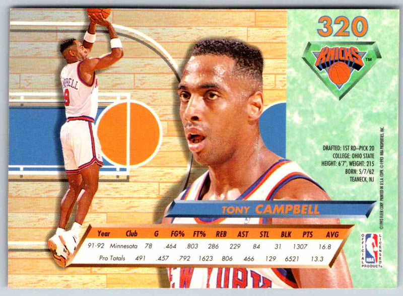 1992 Fleer Ultra Tony Campbell