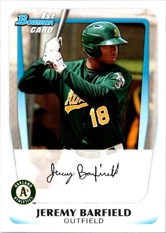 2011 Bowman Prospects Jeremy Barfield #BP3