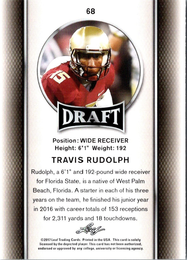 2017 Leaf Draft Travis Rudolph