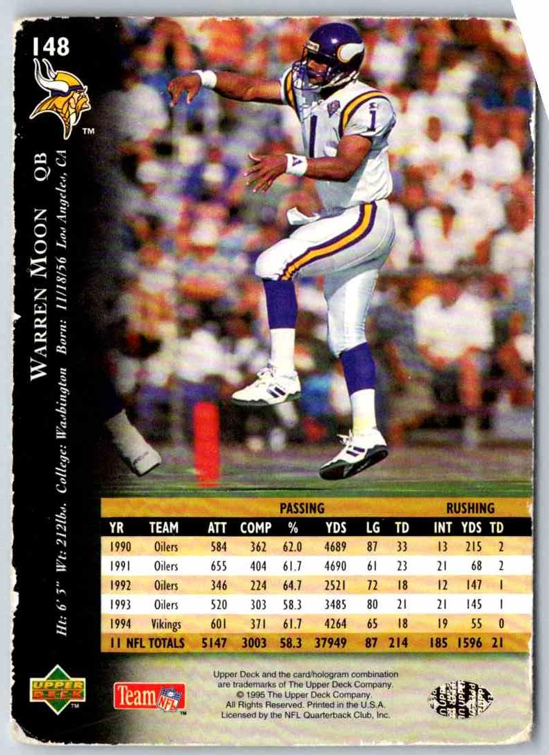 1998 Upper Deck Warren Moon