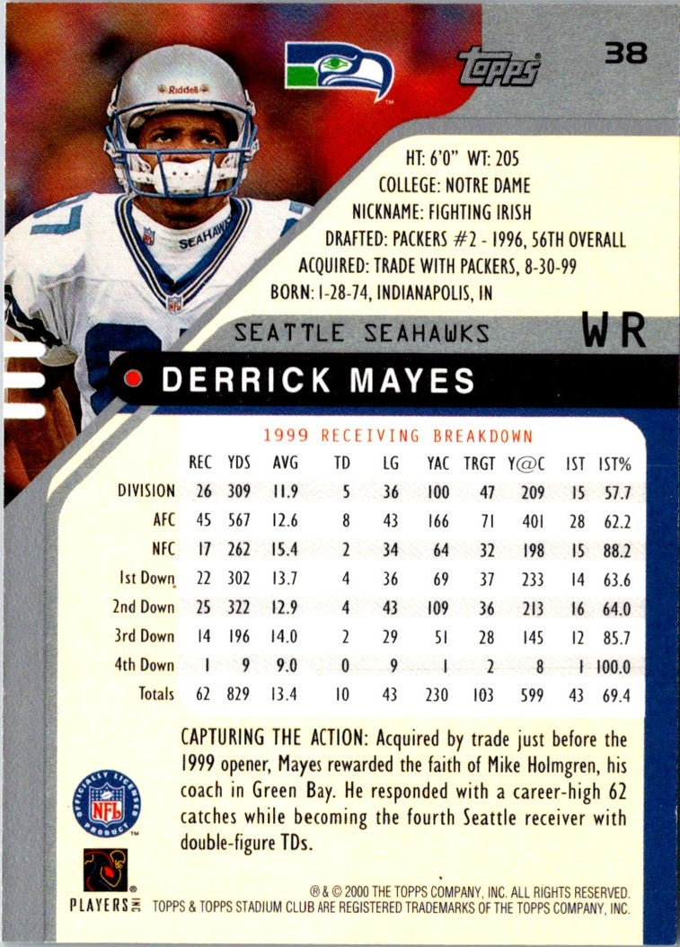2000 Stadium Club Derrick Mayes
