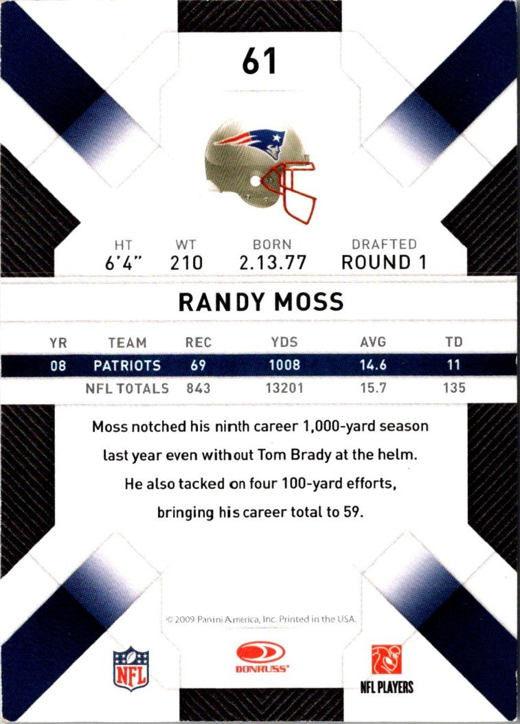 2009 Donruss Threads Randy Moss