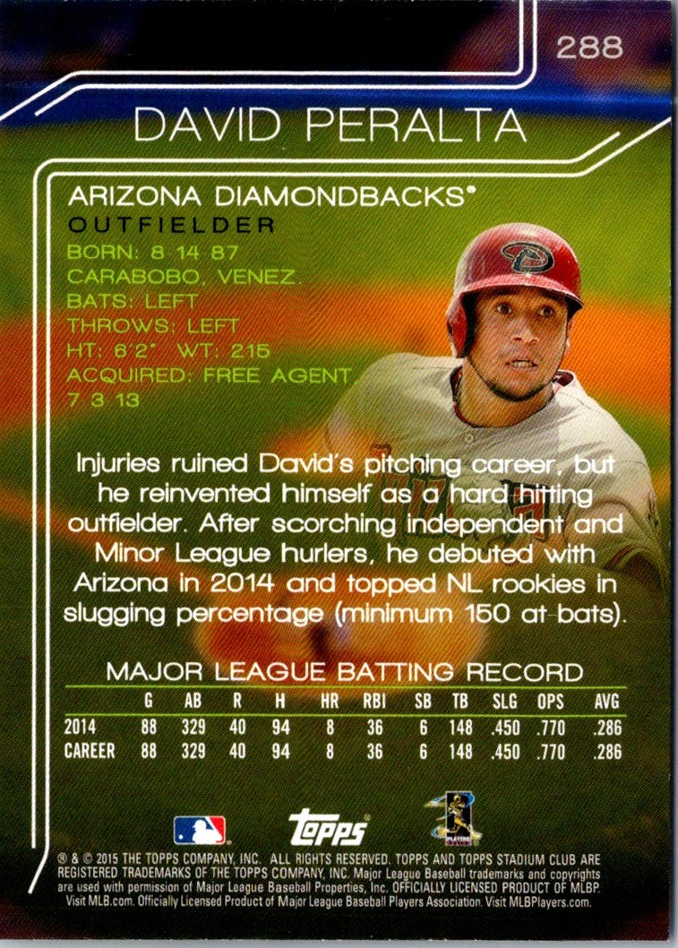 2015 Stadium Club David Peralta