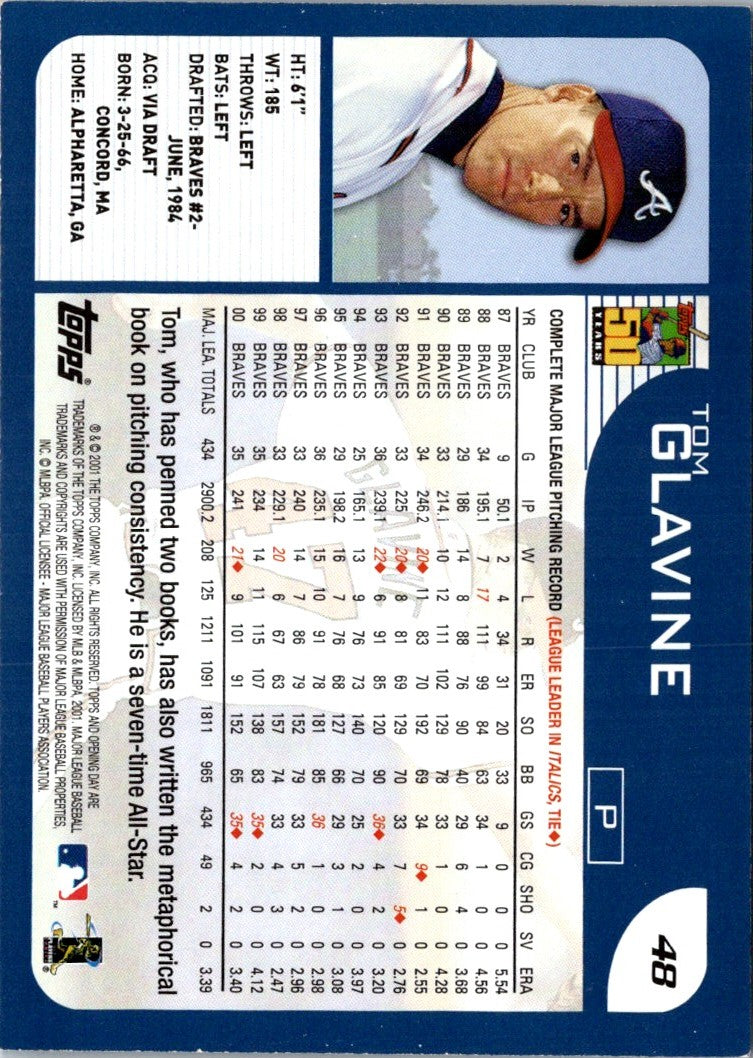 2001 Topps Opening Day Tom Glavine