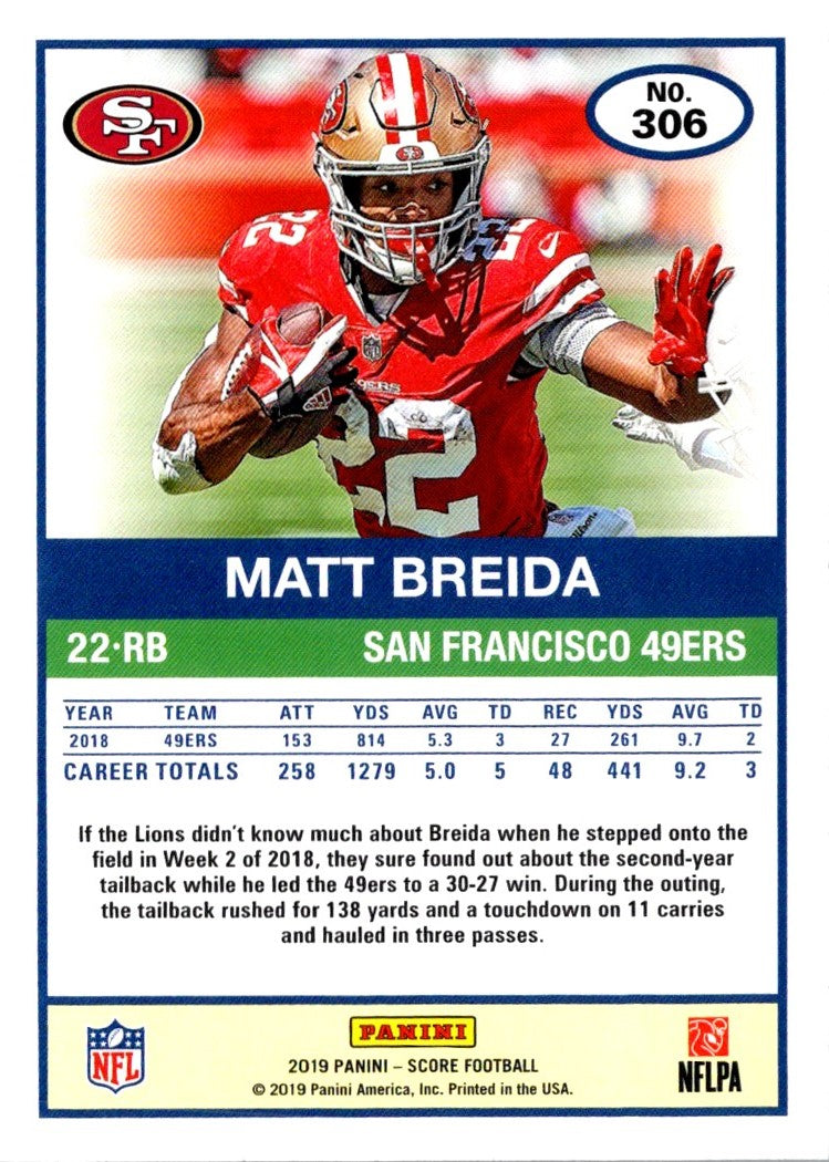 2019 Score Matt Breida