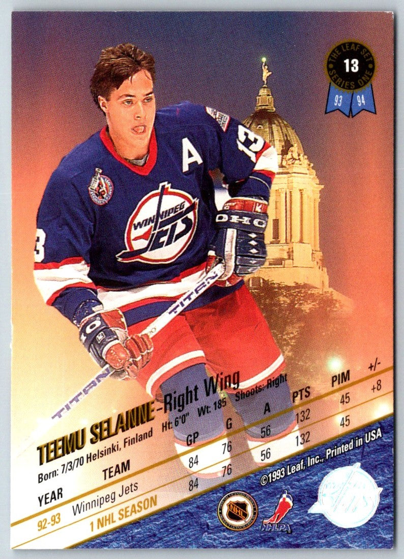 1993 Leaf Teemu Selanne